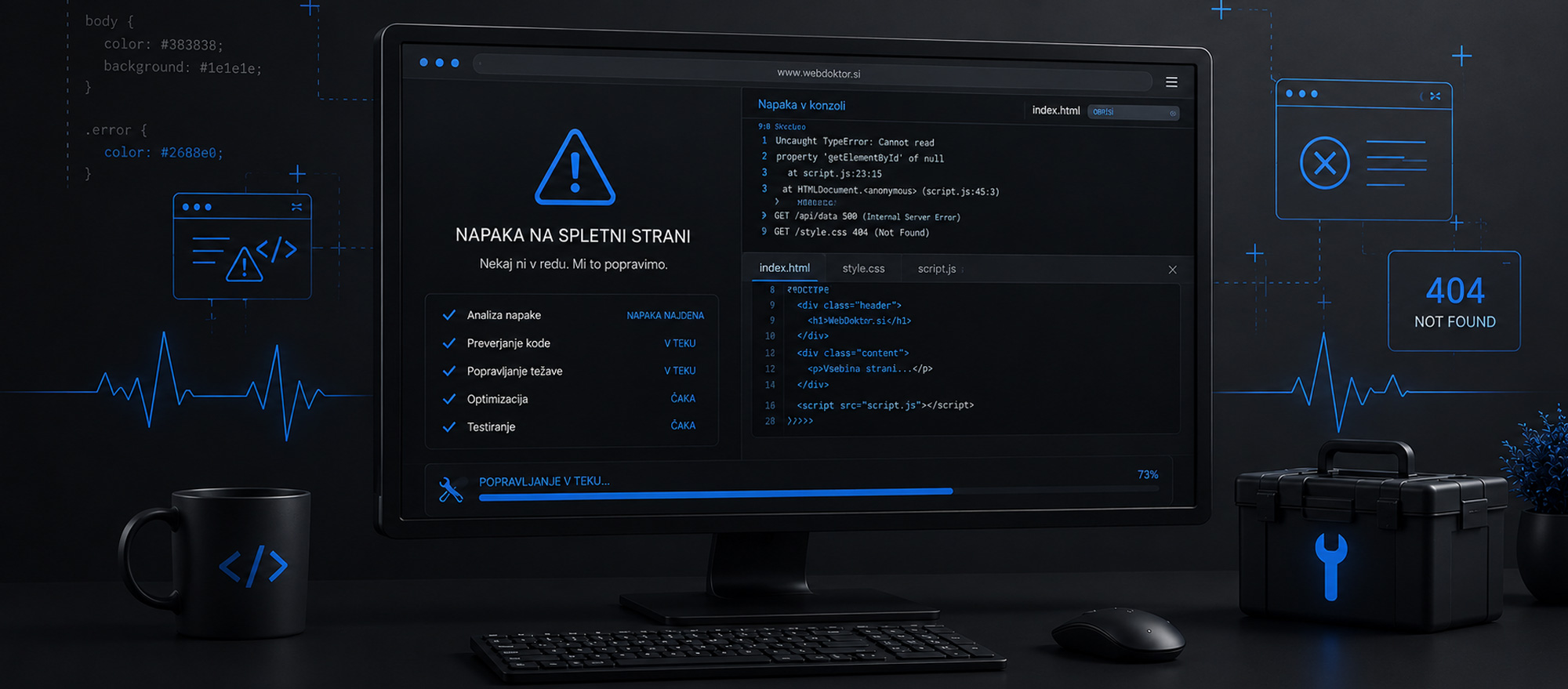 webdoktor odprava napak resitev popravilo spletne strani splet